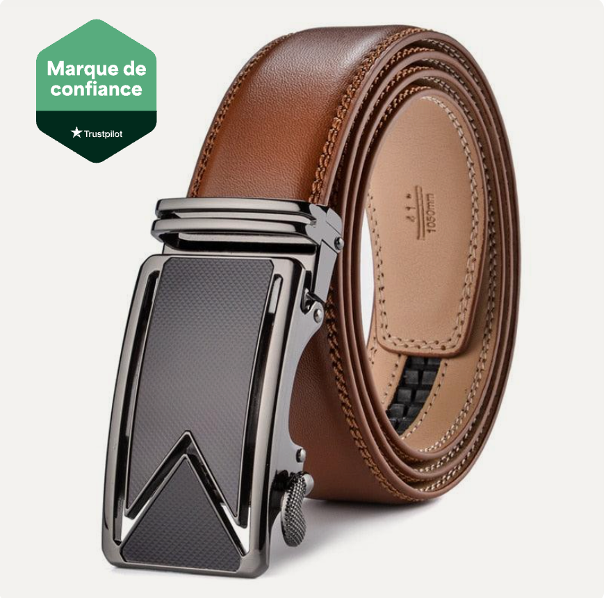 Ceinture Cuir Pour Homme De Vachette Boucle Automatique