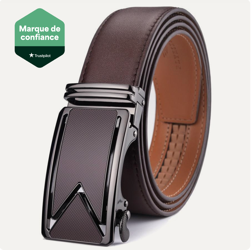 Ceinture Cuir Pour Homme De Vachette Boucle Automatique