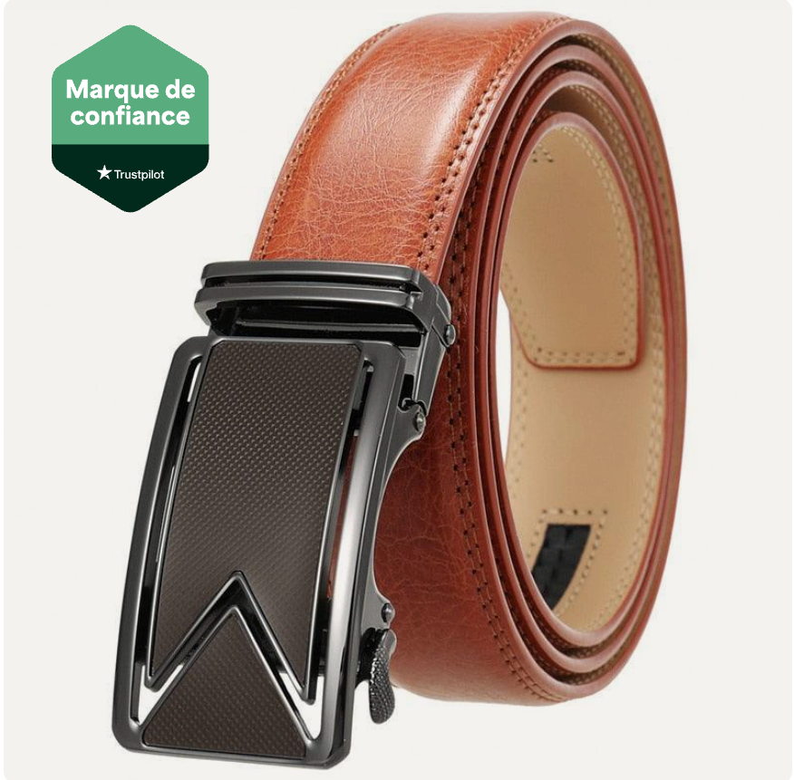 Ceinture Cuir Pour Homme De Vachette Boucle Automatique