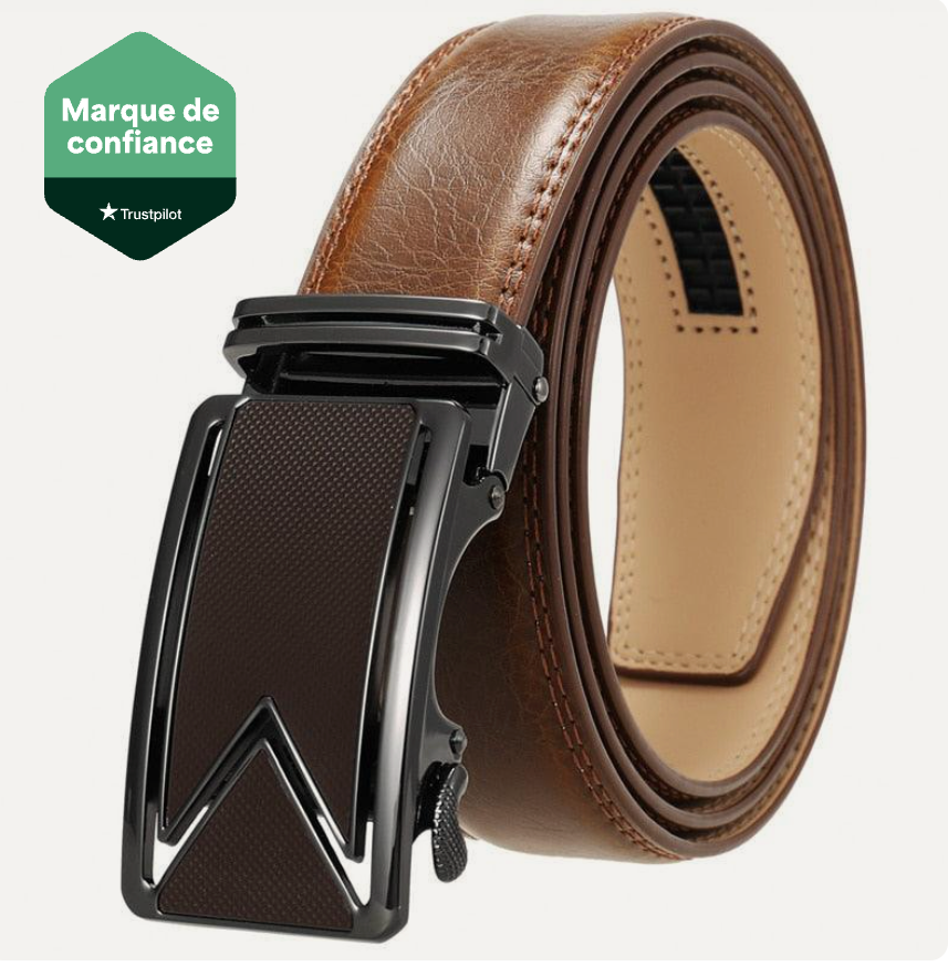 Ceinture Cuir Pour Homme De Vachette Boucle Automatique