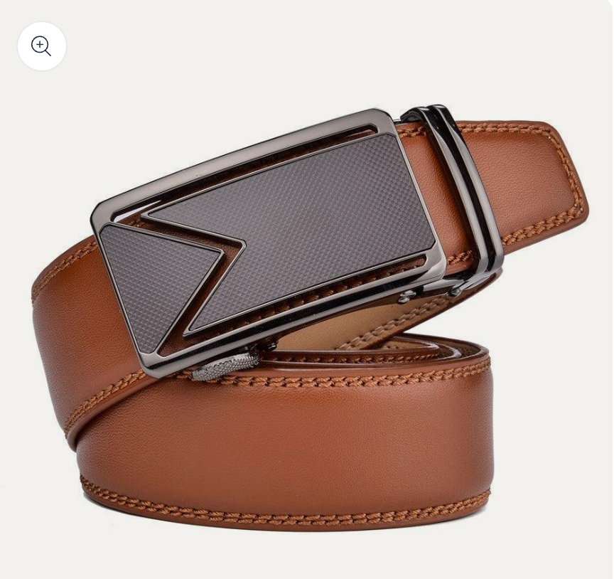 Ceinture Cuir Pour Homme De Vachette Boucle Automatique