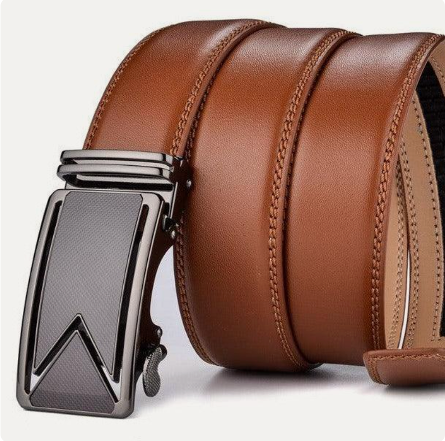 Ceinture Cuir Pour Homme De Vachette Boucle Automatique