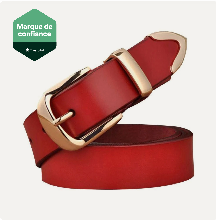Ceinture Femme cuir Boucle Dorée à ardillon