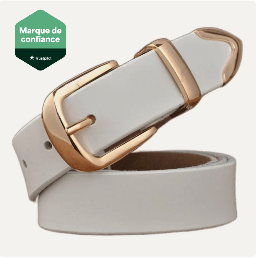 Ceinture Femme cuir Boucle Dorée à ardillon