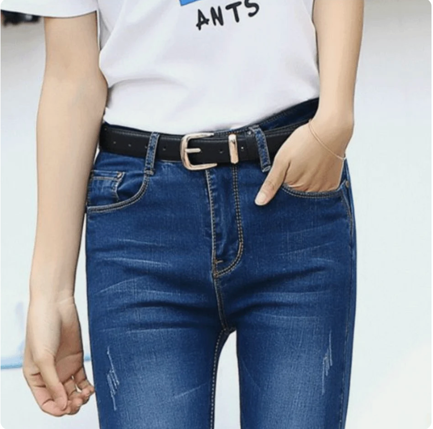 Ceinture Femme cuir Boucle Dorée à ardillon