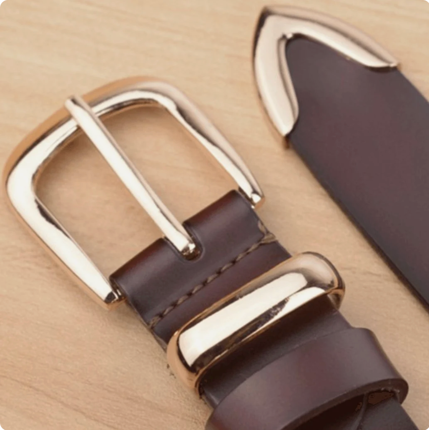 Ceinture Femme cuir Boucle Dorée à ardillon