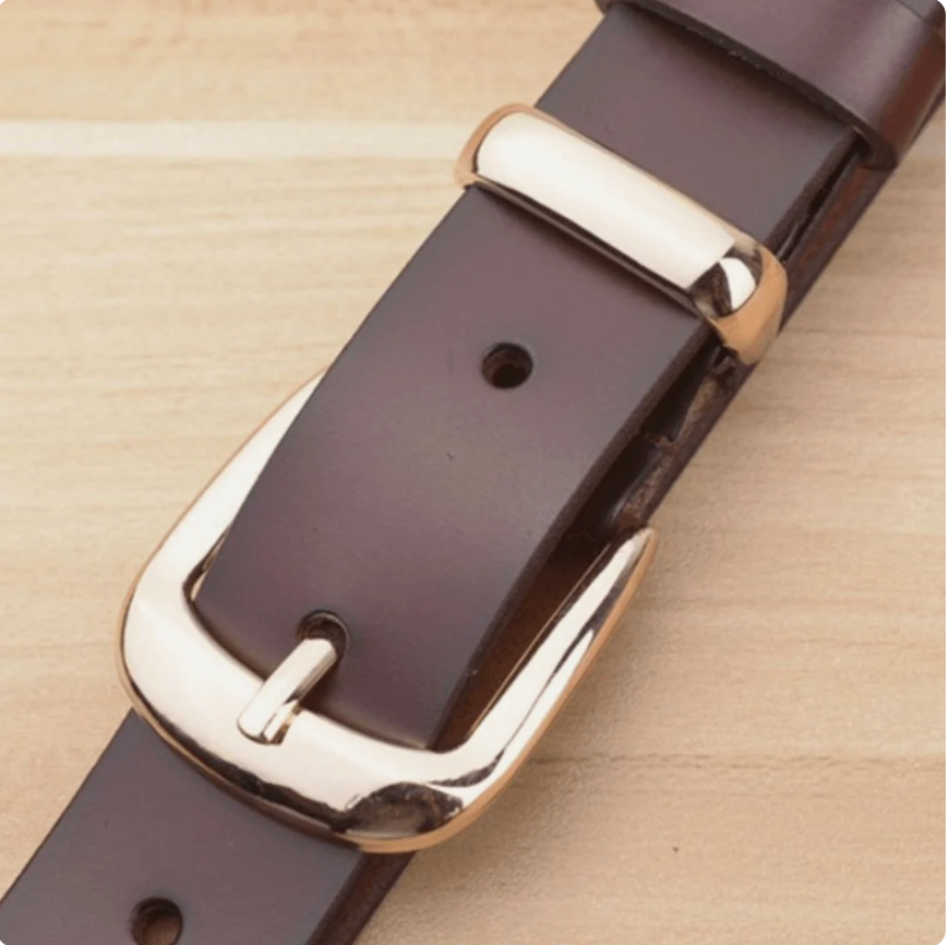 Ceinture Femme cuir Boucle Dorée à ardillon