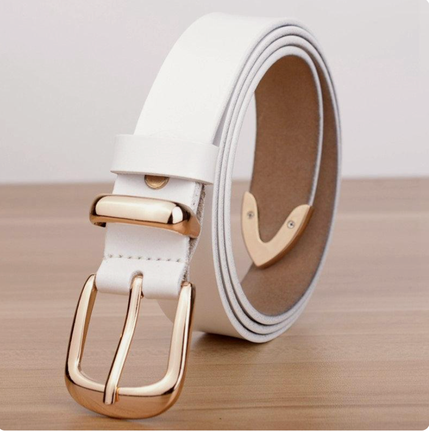Ceinture Femme cuir Boucle Dorée à ardillon