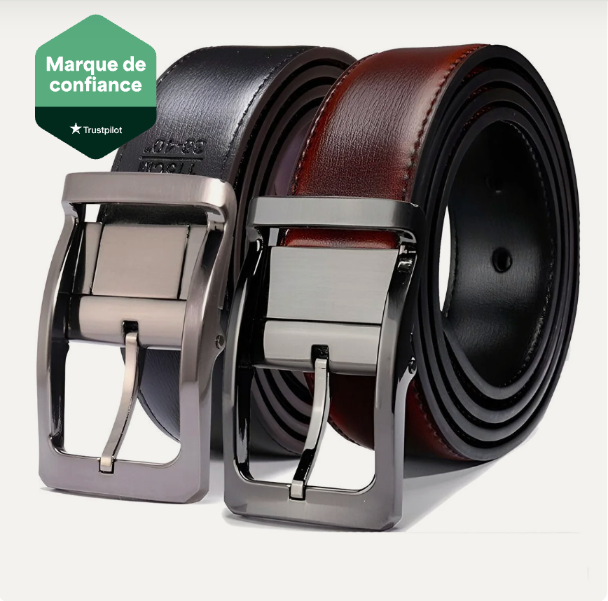 Ceinture Cuire Homme Réversible