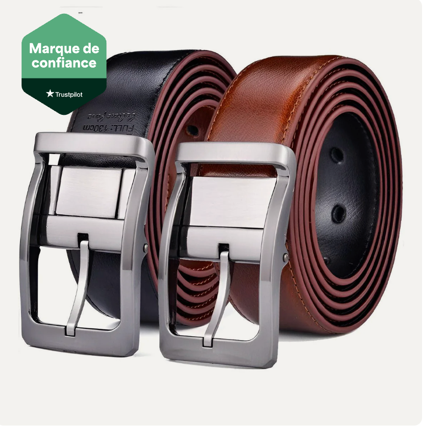 Ceinture Cuire Homme Réversible