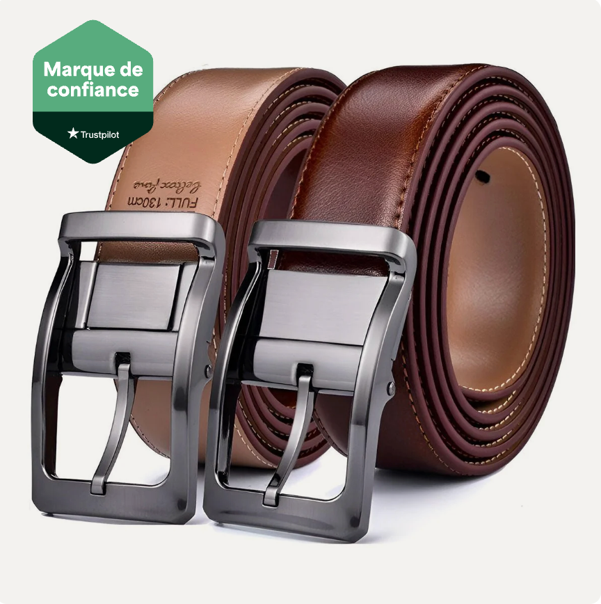 Ceinture Cuire Homme Réversible