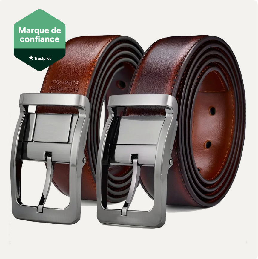 Ceinture Cuire Homme Réversible