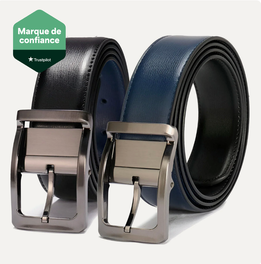 Ceinture Cuire Homme Réversible
