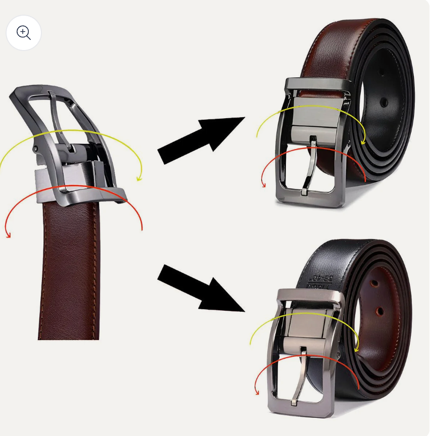Ceinture Cuire Homme Réversible