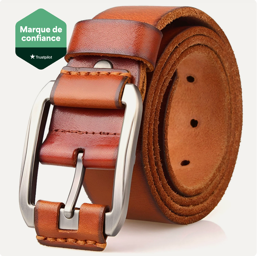 Ceinture Cuir De Vachette Vintage