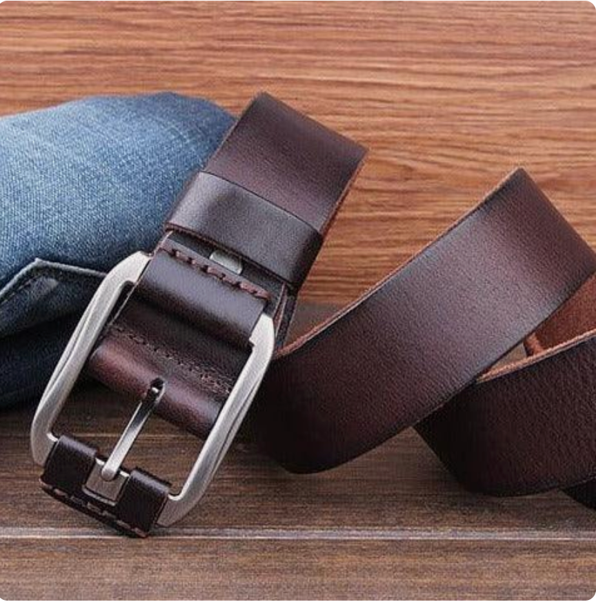 Ceinture Cuir De Vachette Vintage