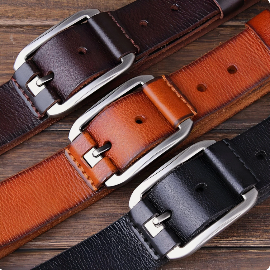 Ceinture Cuir De Vachette Vintage