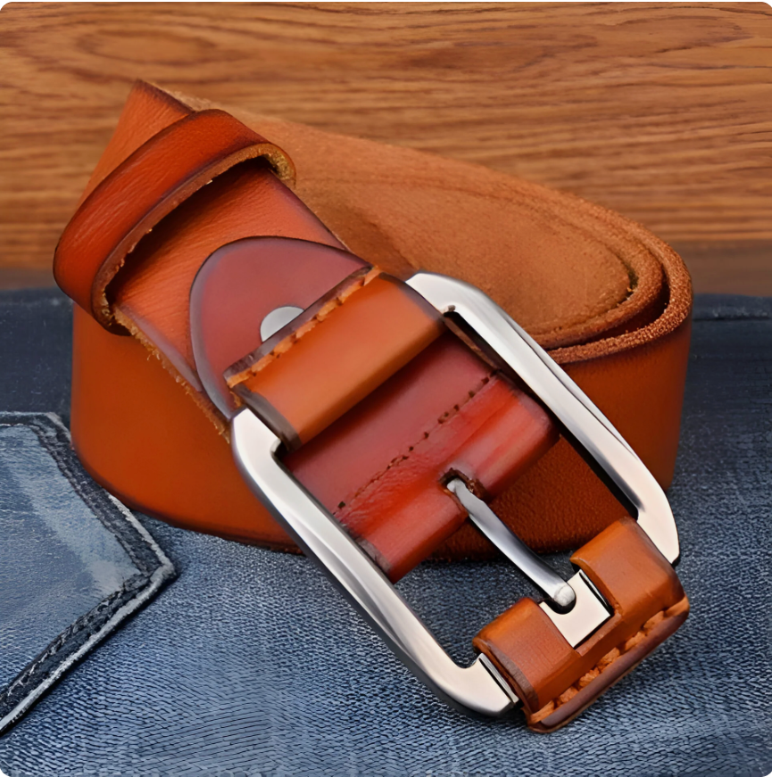 Ceinture Cuir De Vachette Vintage