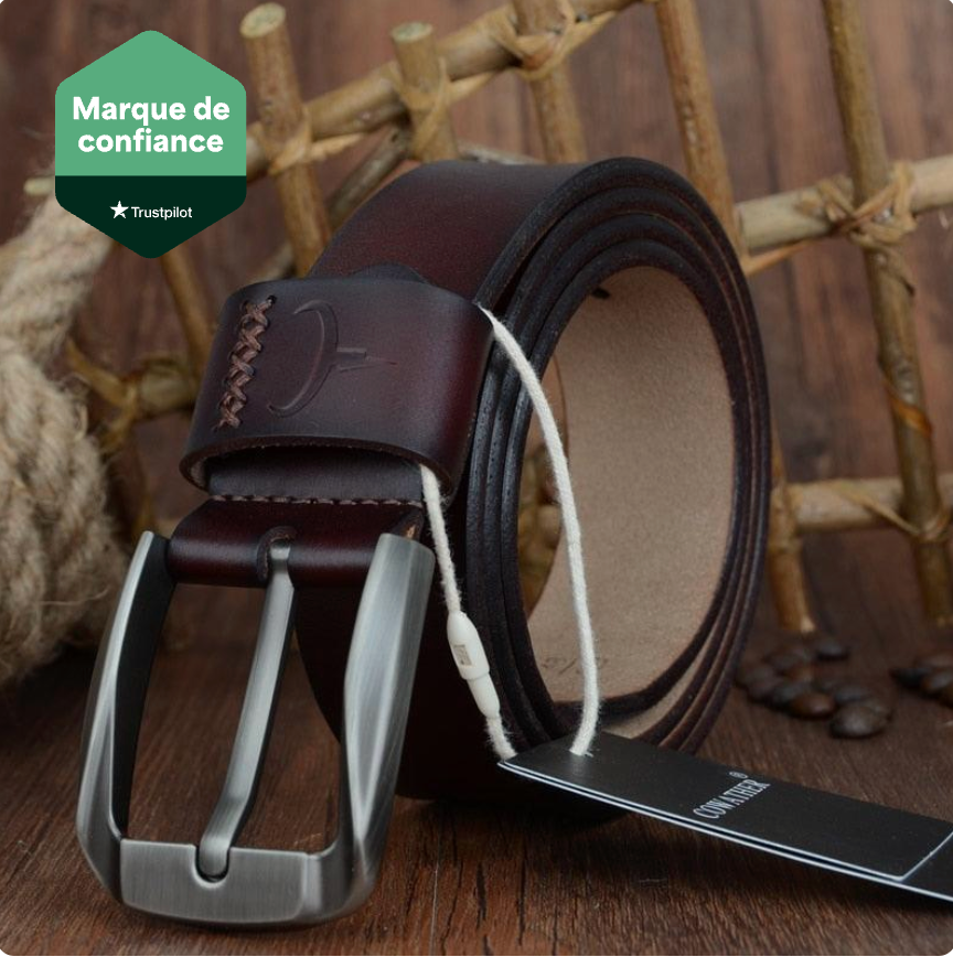 Ceinture Métal En Cuir De Vachette À Boucle À Ardillon