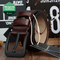 Ceinture À Boucle Ardillon Noir En Cuir Véritable
