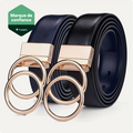 Ceinture Pour Femme Réversible Double Anneau En O