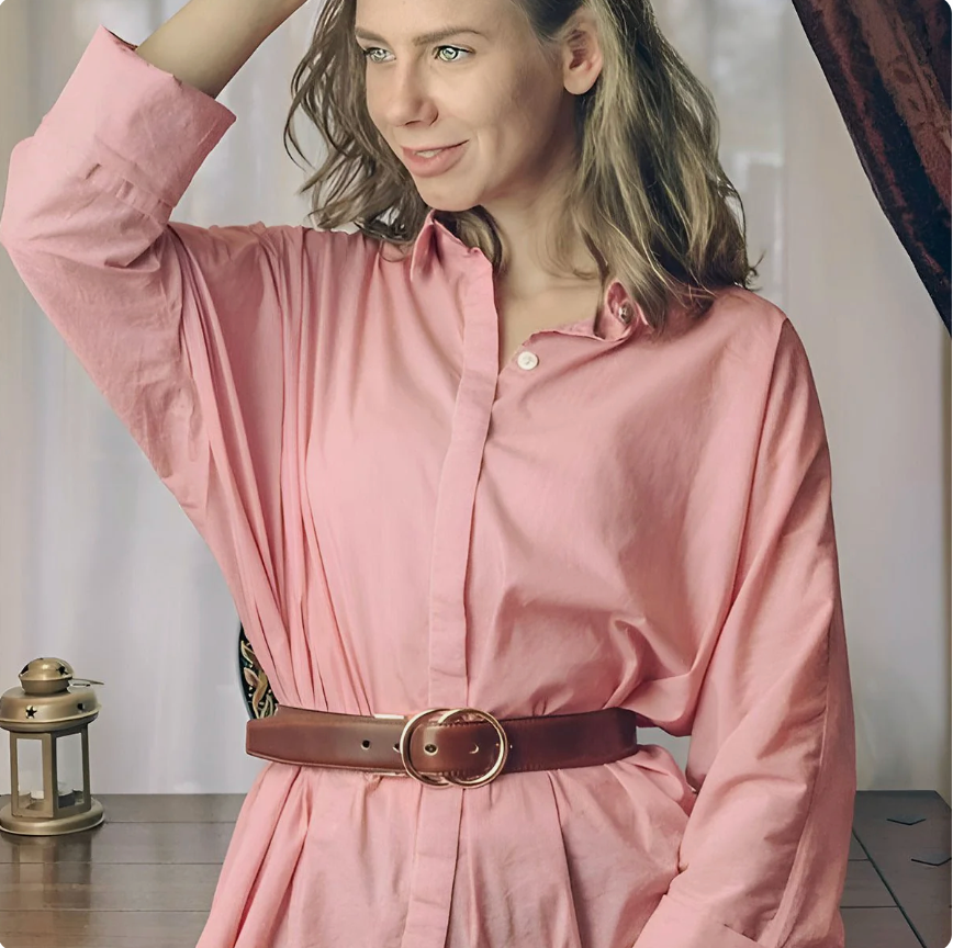 Ceinture Pour Femme Réversible Double Anneau En O