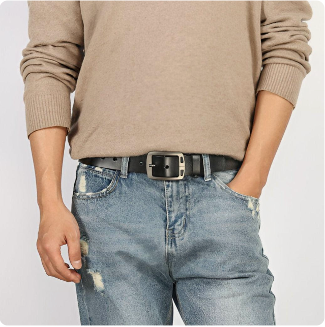 Ceinture Alliage En Cuir De Vachette À Boucle Ardillon