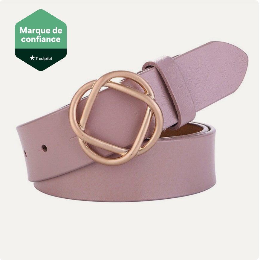 Ceinture Cuir Femme Boucle Dorée Elégante