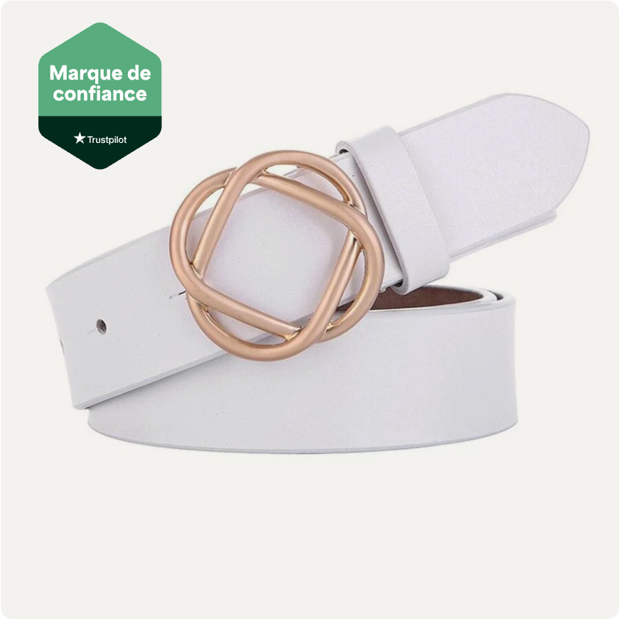 Ceinture Cuir Femme Boucle Dorée Elégante