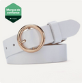 Ceinture Toutes Saisons En Cuir De Vachette À Boucle Ronde