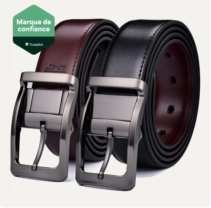 Ceinture Cuire Homme Réversible