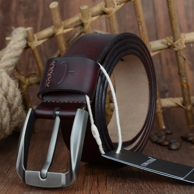 Ceinture Métal En Cuir De Vachette À Boucle À Ardillon