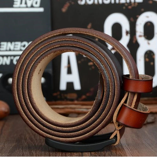 Ceinture À Boucle Ardillon Noir En Cuir Véritable
