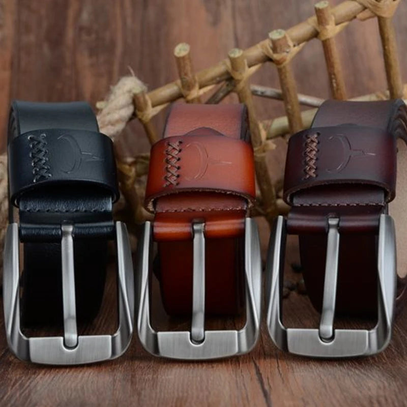 Ceinture Métal En Cuir De Vachette À Boucle À Ardillon