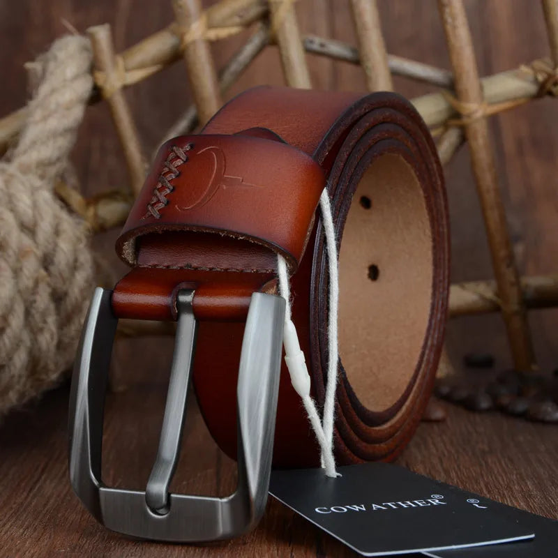 Ceinture Métal En Cuir De Vachette À Boucle À Ardillon
