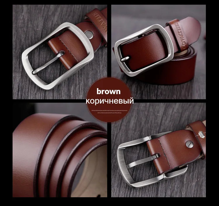 Ceinture Alliage En Cuir De Vachette À Boucle Ardillon
