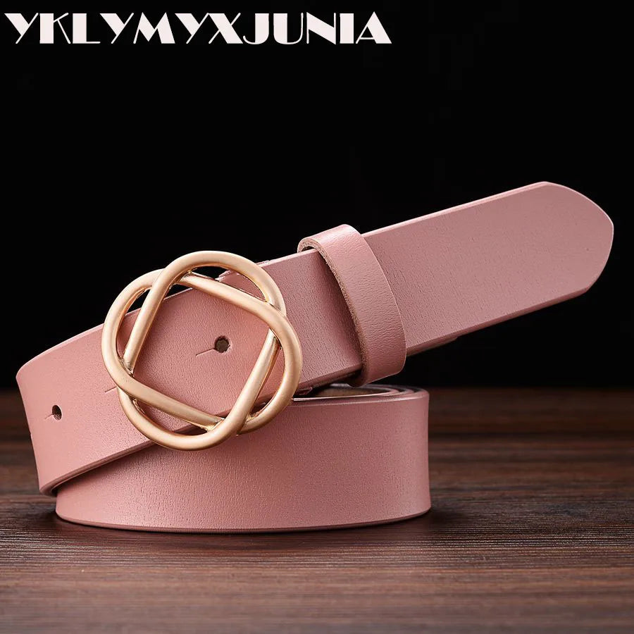 Ceinture Cuir Femme Boucle Dorée Elégante