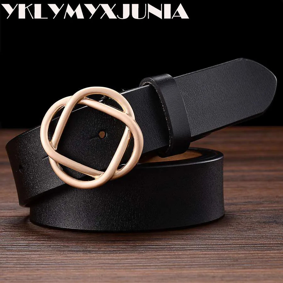 Ceinture Cuir Femme Boucle Dorée Elégante