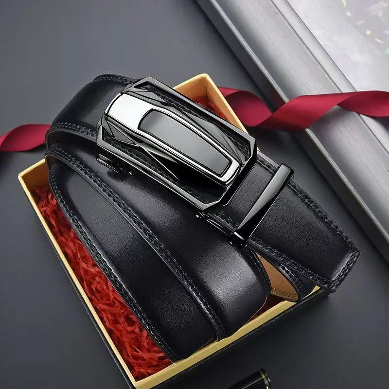Ceinture En Croûte De Cuir À Boucle Automatique