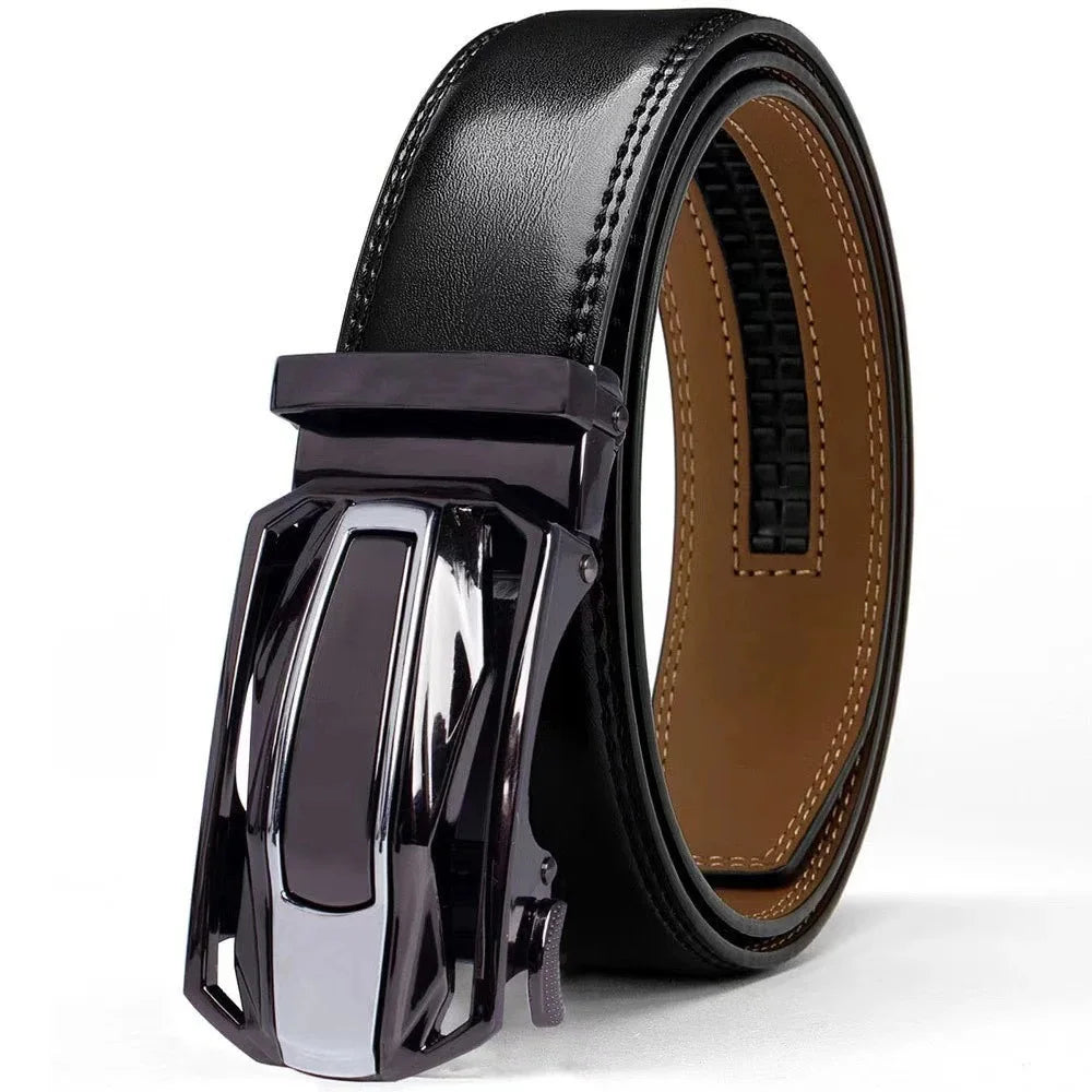 Ceinture En Croûte De Cuir À Boucle Automatique
