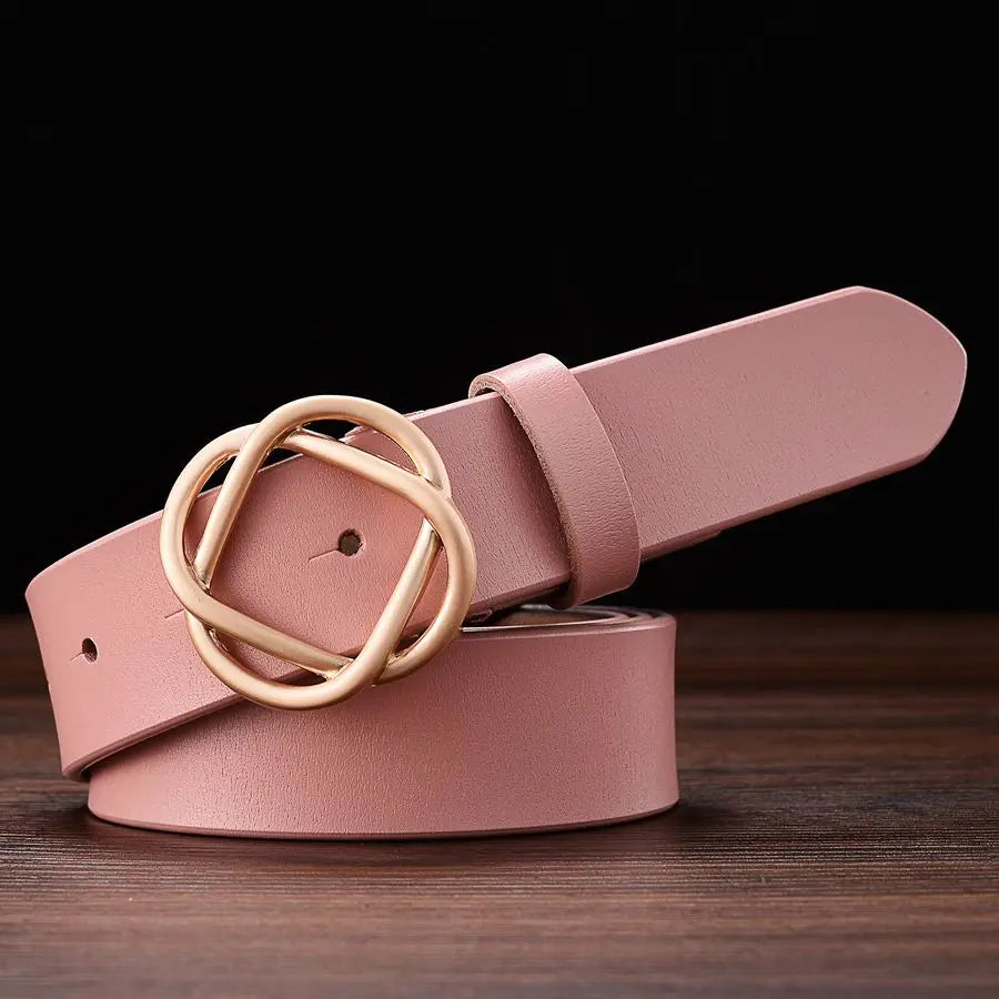 Ceinture Cuir Femme Boucle Dorée Elégante