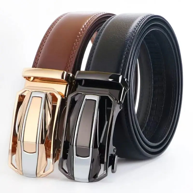 Ceinture En Croûte De Cuir À Boucle Automatique