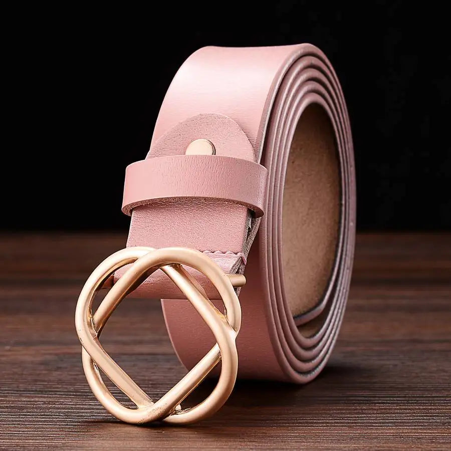 Ceinture Cuir Femme Boucle Dorée Elégante